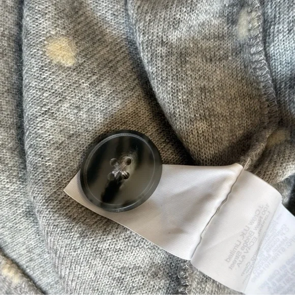 Madewell Texture & Thread Boxy Bobble Cardigan Polka dot Grey Size: Medium - Picture 11 of 12